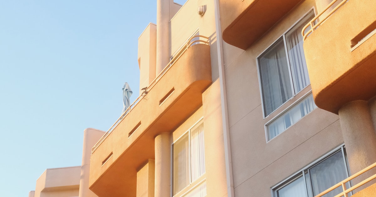 Quiet residential building with modern heating systems