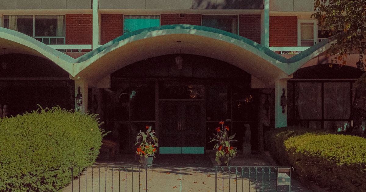 Entrance to a residential apartment building