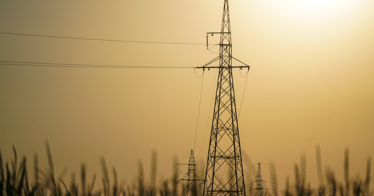 Power line tower representing the electricity grid