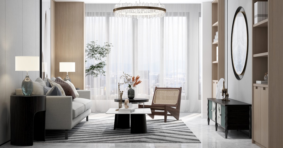 Bright, energy-efficient home interior with natural light